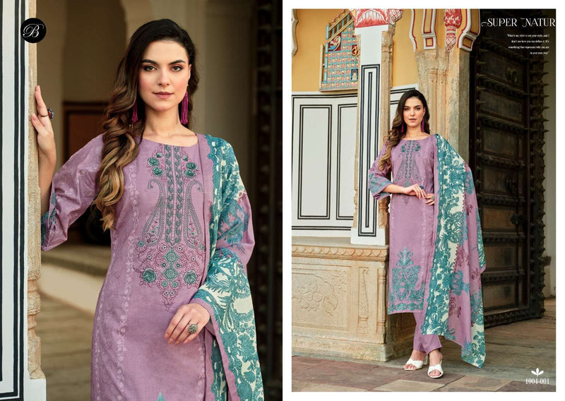 Belliza Designer Studio Naira Vol 83 Pure Cotton Digital Printed Embroidery Suit