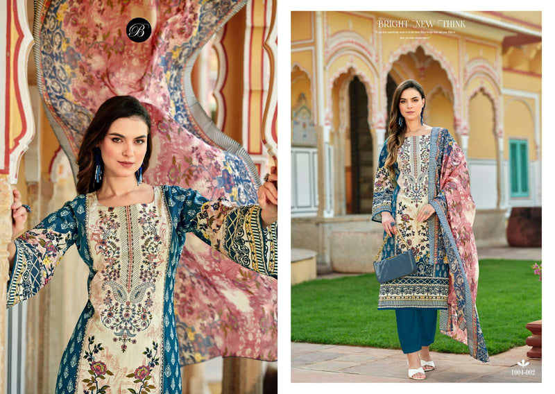 Belliza Designer Studio Naira Vol 83 Pure Cotton Digital Printed Embroidery Suit