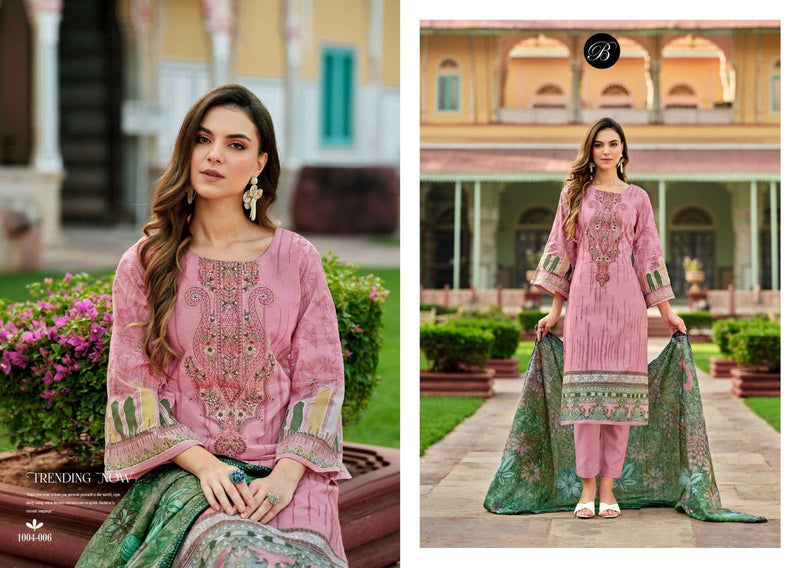 Belliza Designer Studio Naira Vol 83 Pure Cotton Digital Printed Embroidery Suit