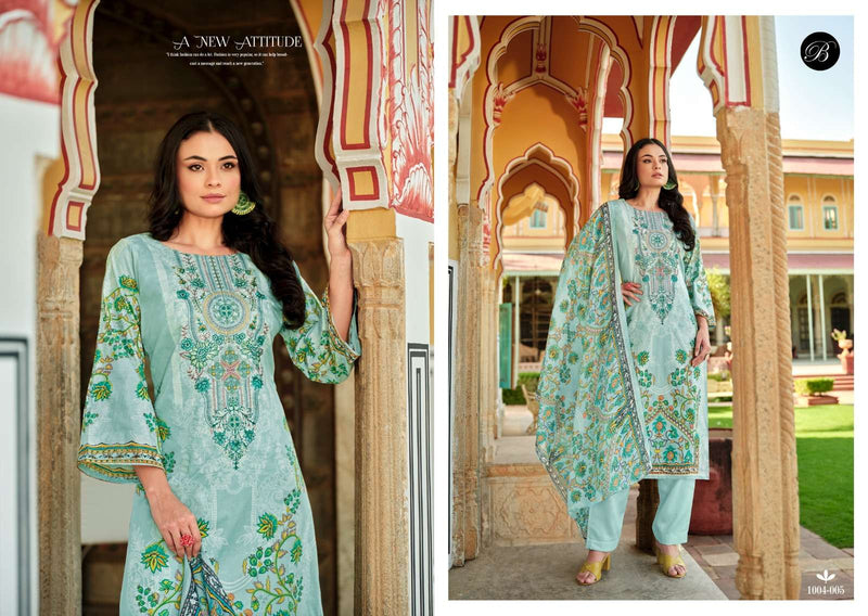 Belliza Designer Studio Naira Vol 83 Pure Cotton Digital Printed Embroidery Suit