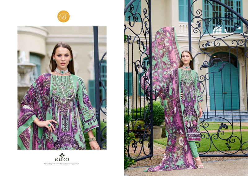 Belliza Designer Studio Naira Vol 86 Pure Cotton Digital Print Self Embroidered Suit