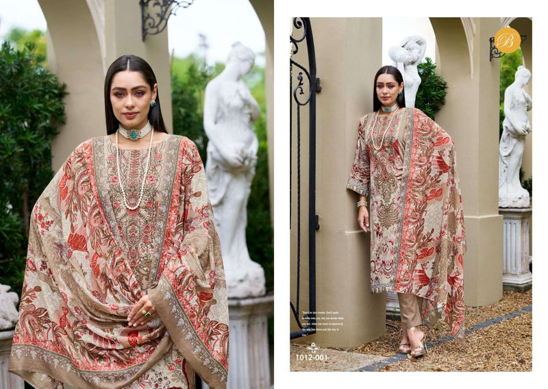 Belliza Designer Studio Naira Vol 86 Pure Cotton Digital Print Self Embroidered Suit