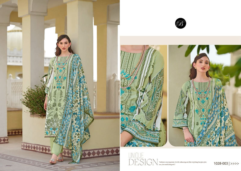 Belliza Designer Studio Naira Vol 91 Pure Cotton Embroidered Salwar Suit