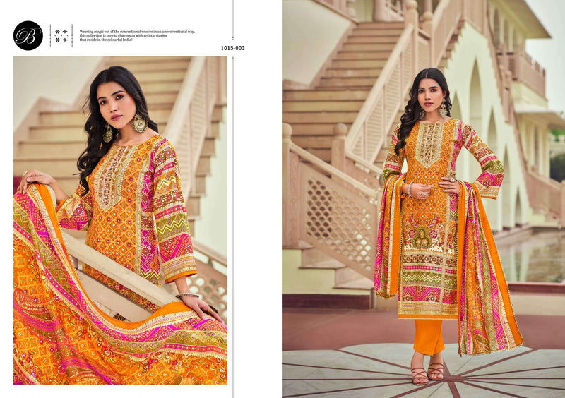 Belliza Designer Studio Nusrat Vol 3 Pure Muslin Digital Print Exclusive Work Salwar Suit