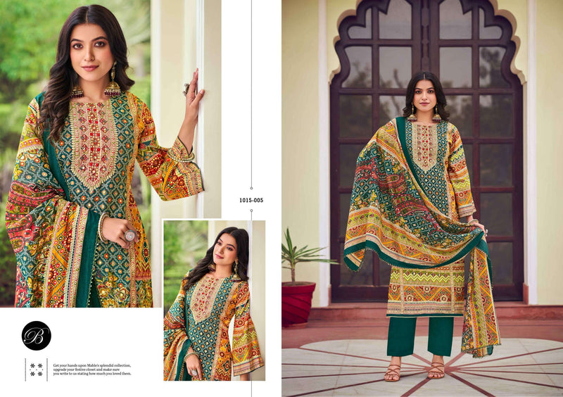 Belliza Designer Studio Nusrat Vol 3 Pure Muslin Digital Print Exclusive Work Salwar Suit