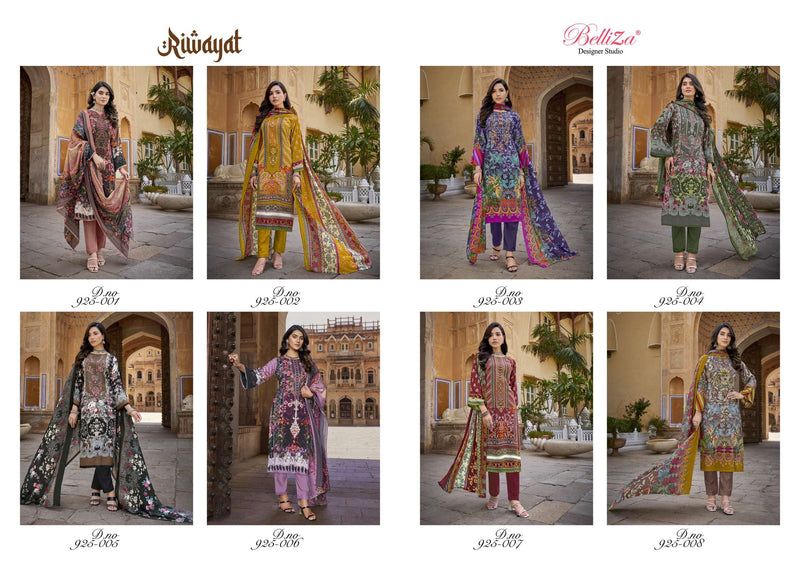 Belliza Designer Studio Riwayat Rayon Digital Print With Exclusive Heavy Self Embroidery Salwar Suit