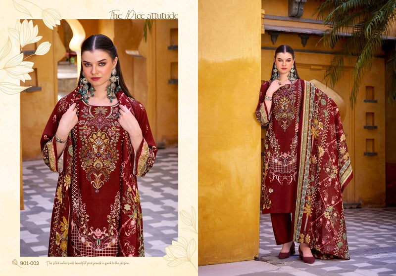 Belliza Designer Studio Riwayat Vol 14 Pure Viscose Rayon Embroidered Salwar Kameez