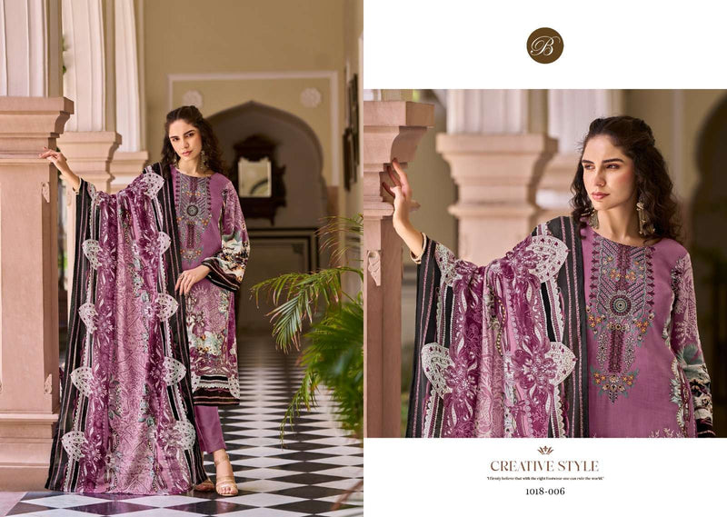 Belliza Designer Studio Riwayat Vol 9 Pure Viscose Rayon Print With Self Embroidery Work Salwar Suit