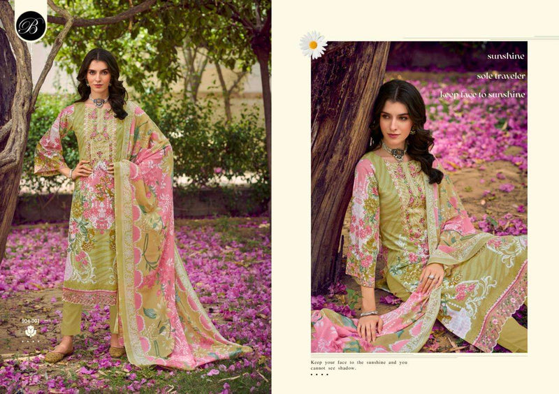 Belliza Designer Studio Yasmin Vol 3 Pure Cotton Digital Print Embroidered Salwar Kameez