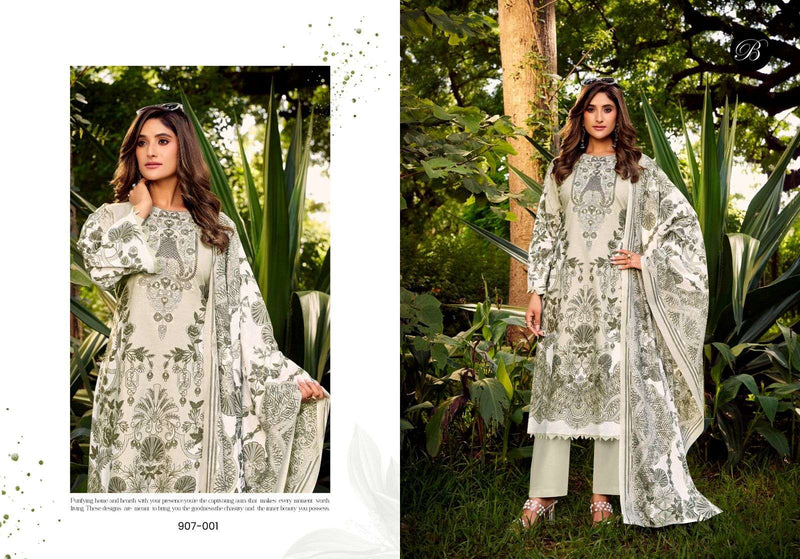 Belliza Designer Studio Naira Vol 120 Pure Cotton Embroidered Work Salwar Kameez
