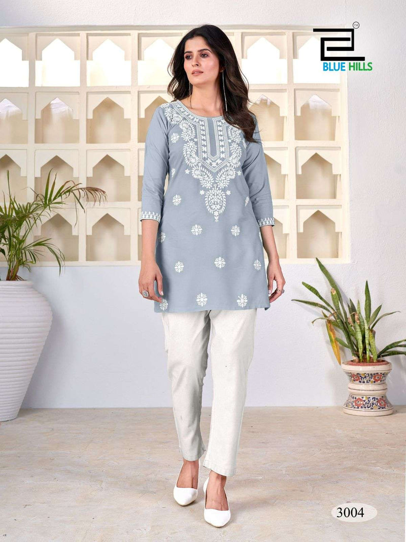 Blue Hills Amelia Vol 3 Rayon Fancy Lucknowi Work Kurti