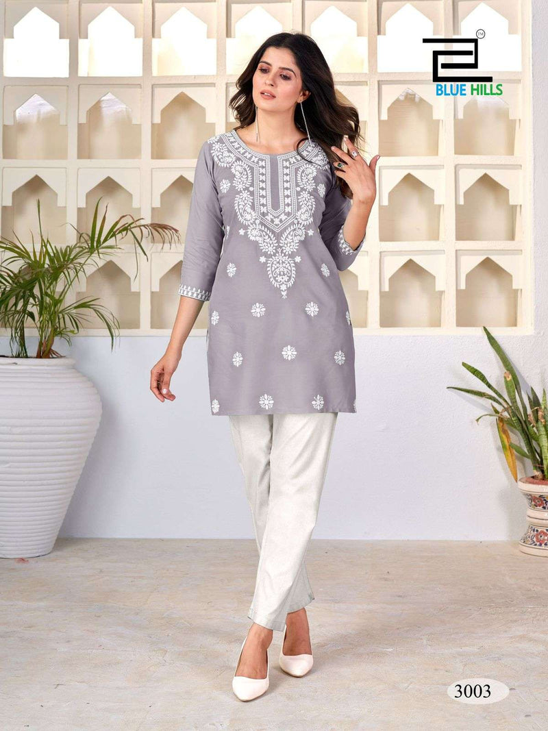 Blue Hills Amelia Vol 3 Rayon Fancy Lucknowi Work Kurti