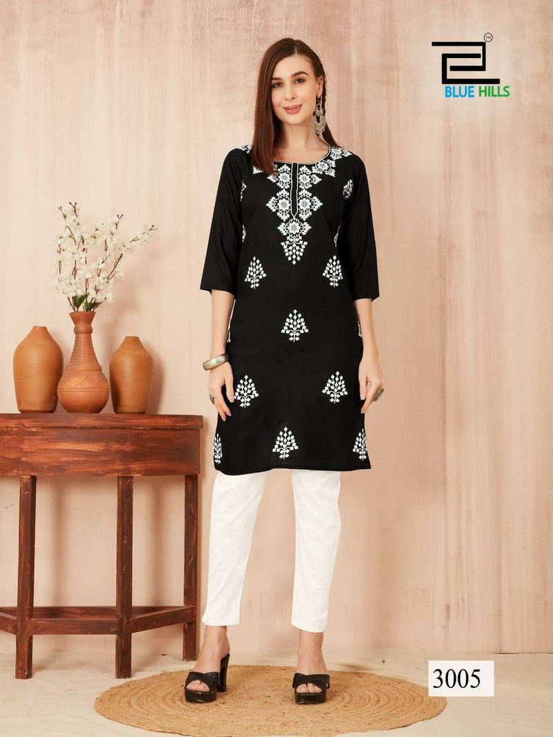 Blue Hills Nawab Vol 3 Rayon Lucknowi Fancy Designer Kurti