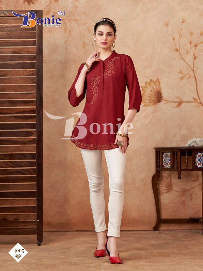 Bonie Berkha Vol 4 Rayon Short Fancy Designer Daily Wear Tops