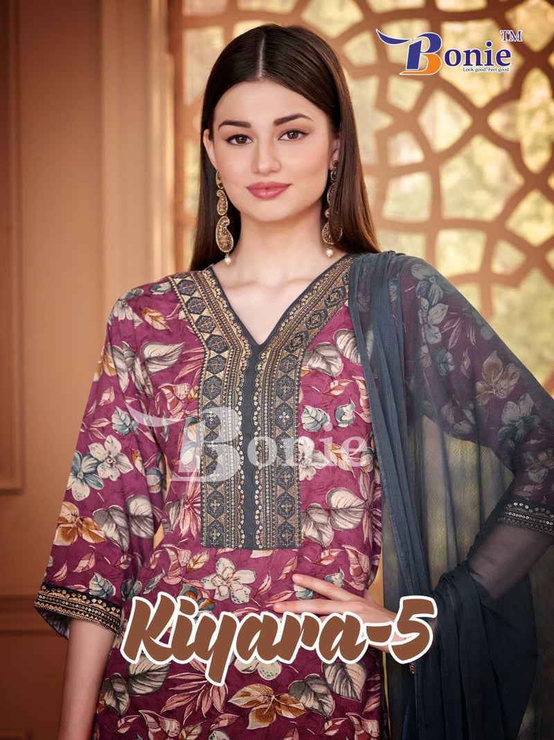 Bonie Kiara Vol 5 Rayon Prints Combo Set Of Kurti