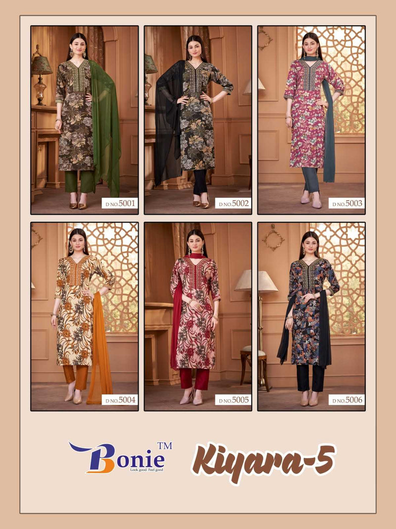 Bonie Kiara Vol 5 Rayon Prints Combo Set Of Kurti