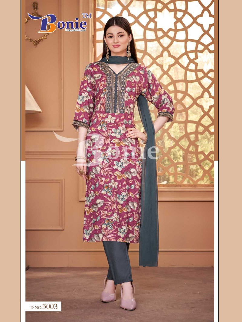 Bonie Kiara Vol 5 Rayon Prints Combo Set Of Kurti