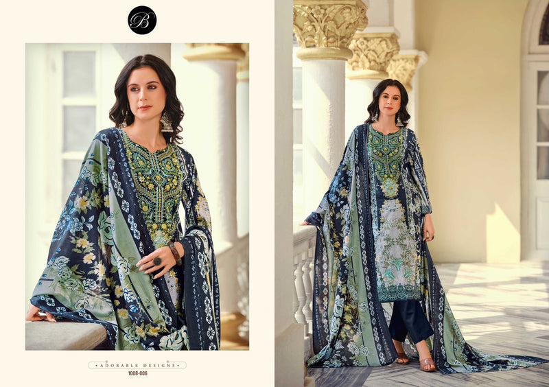 Belliza Designer Studio Naira Vol 84 Pure Cotton Digital Printed Embroidery Suit