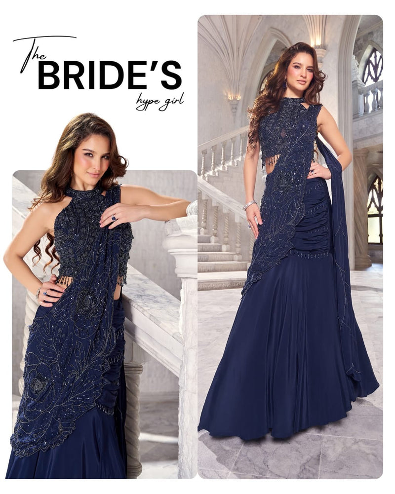Celestial Blue Embellished Lehenga Shivali 2025 Edition