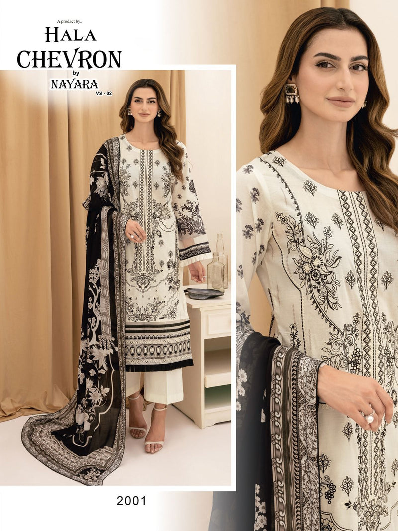 Hala Chevron By Nayra Vol 2 Cotton Karachi Printed Fancy Salwar Suits