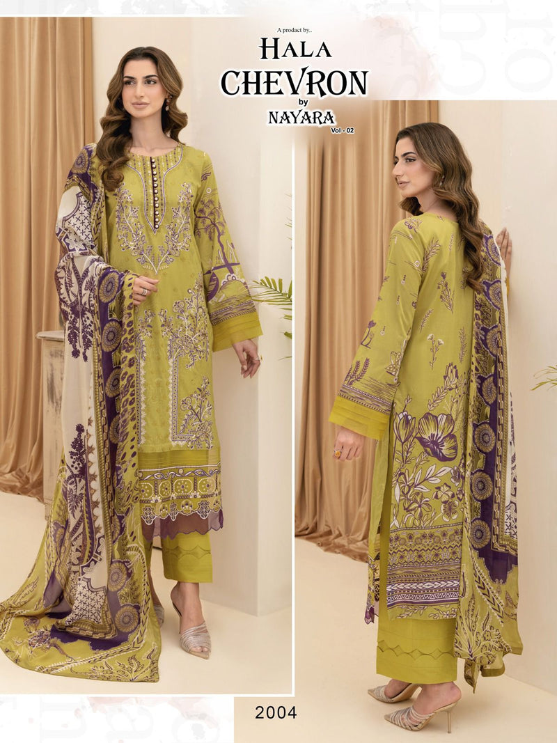 Hala Chevron By Nayra Vol 2 Cotton Karachi Printed Fancy Salwar Suits