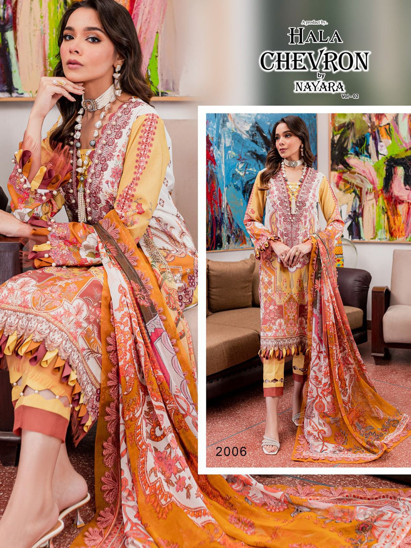 Hala Chevron By Nayra Vol 2 Cotton Karachi Printed Fancy Salwar Suits