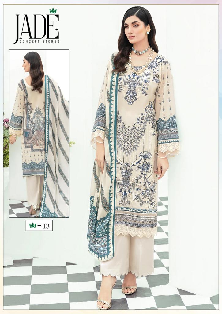 Jade Chevron Vol 2 Printed Lawn Cotton Salwar Suits