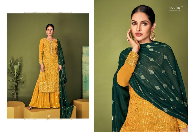 Sayuri Designer Colours Real Georgette With Heavy Designer Ready Made Sharara Suits