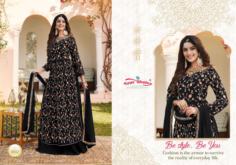 Your Choice Cosmic Bloomiing Georgette With Heavy Embroidery Designer Suits