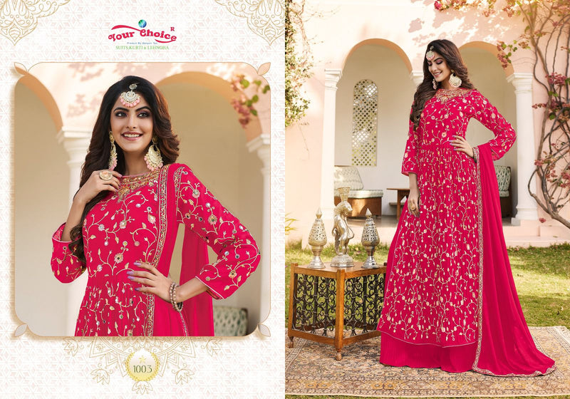 Your Choice Cosmic Bloomiing Georgette With Heavy Embroidery Designer Suits