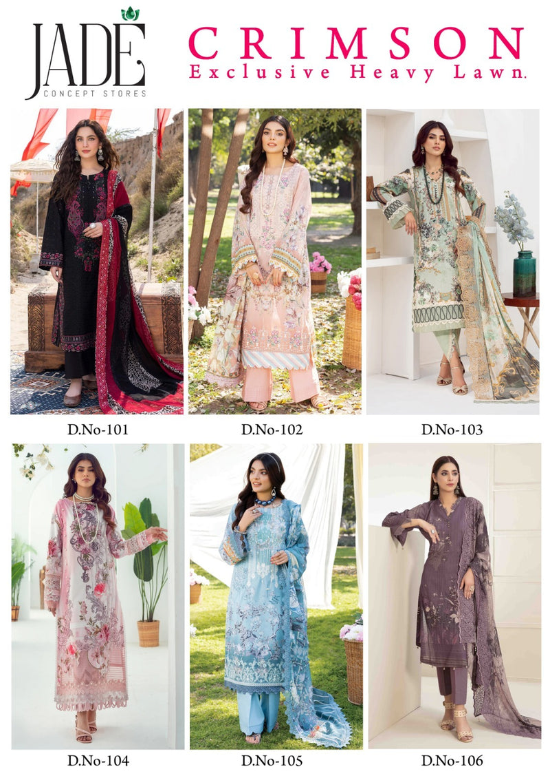 Jade Crimson Exclusive Heavy Lawn Collection Heavy Lawn Cotton Suits