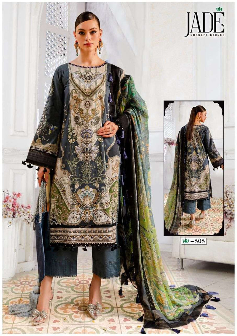 Jade Crimson Exclusive Heavy Lawn Cotton Collection Vol 5  Fancy Designer Salwar Suit