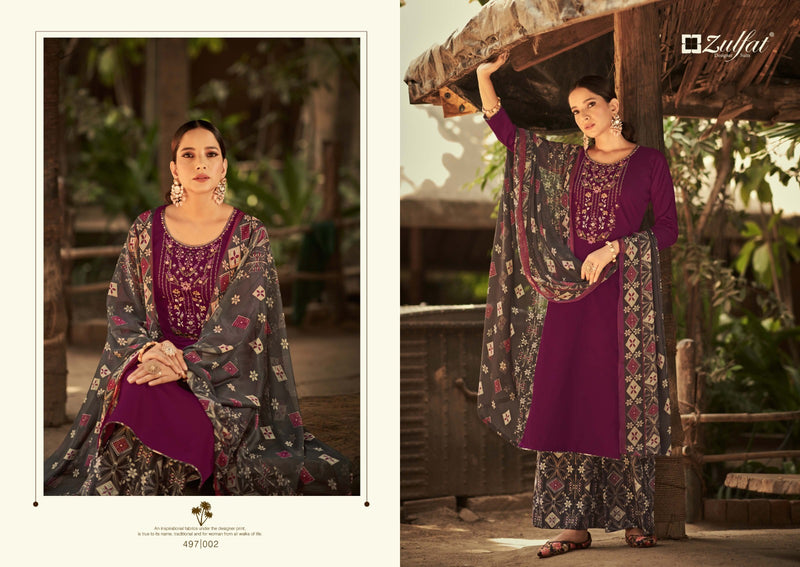 Zulfat Damin Vol 3 Jam Cotton Heavy Embroidery Work Fancy Stylish Salwar Kameez