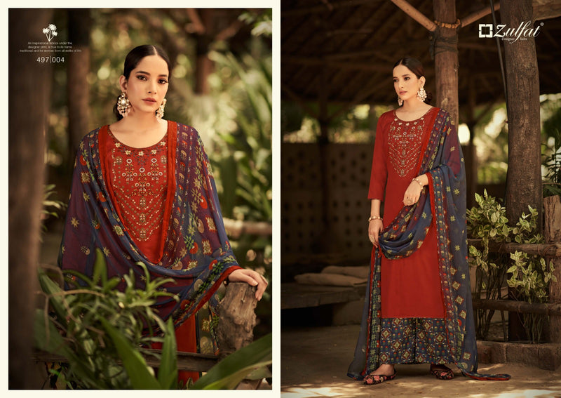 Zulfat Damin Vol 3 Jam Cotton Heavy Embroidery Work Fancy Stylish Salwar Kameez