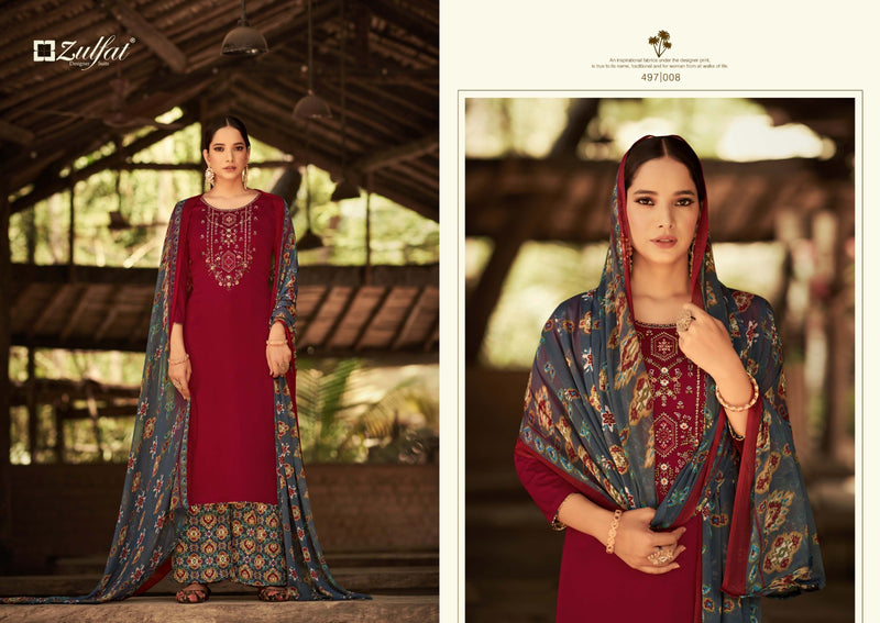 Zulfat Damin Vol 3 Jam Cotton Heavy Embroidery Work Fancy Stylish Salwar Kameez