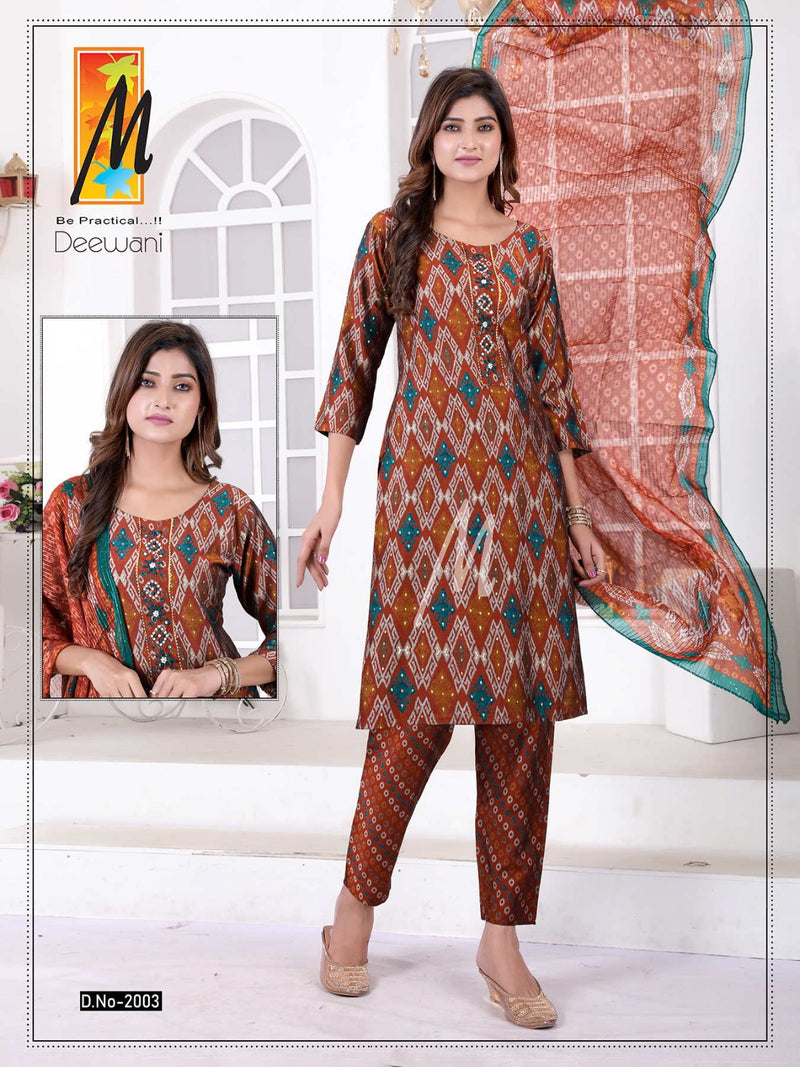 Master Deewani Printed Modal Fabric Fancy Kurti Set