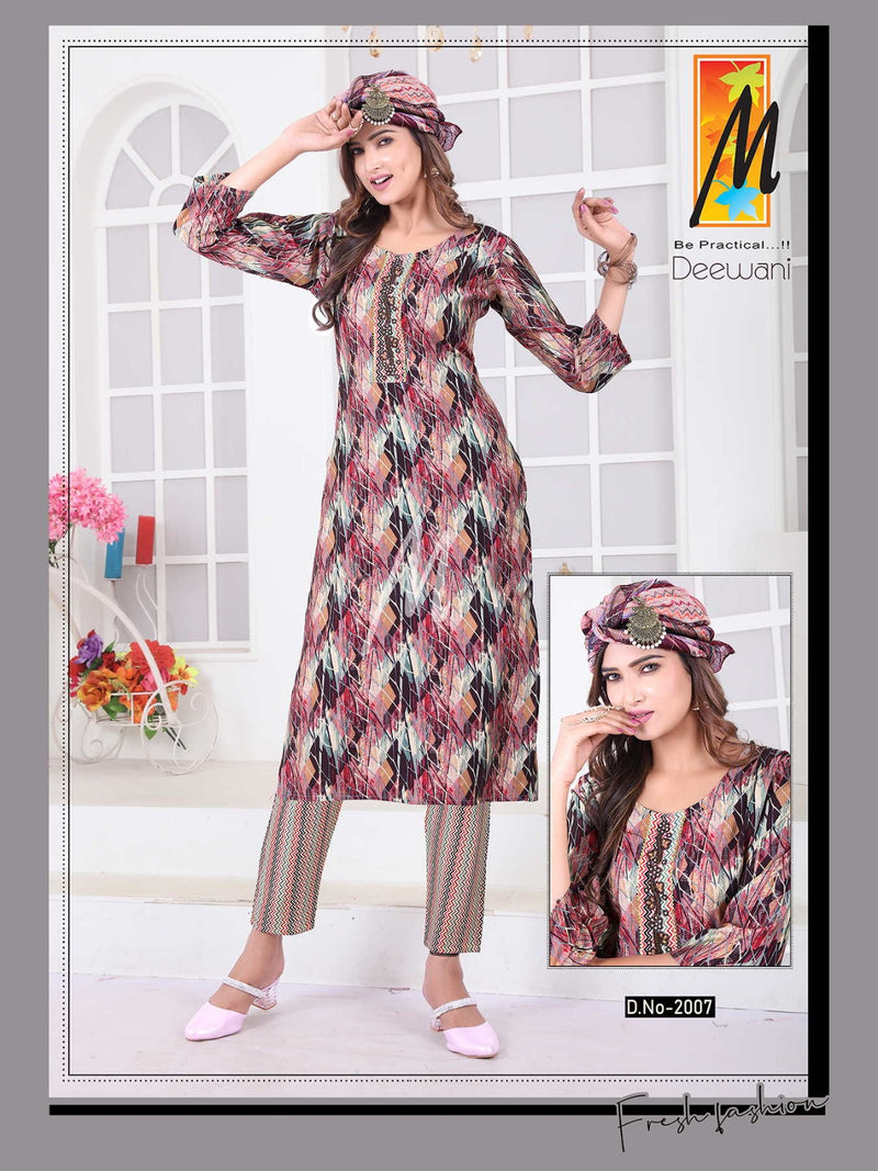 Master Deewani Printed Modal Fabric Fancy Kurti Set