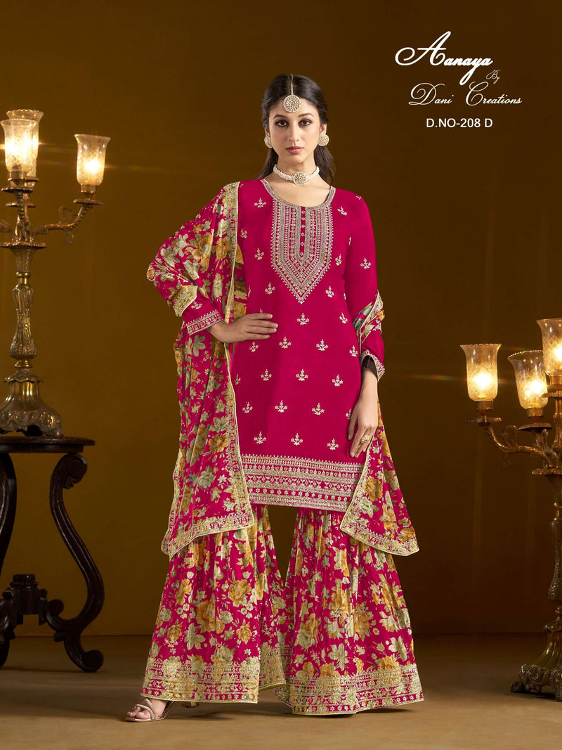 Dani Creation Aanaya Vol 208 Chinon Festive Designer Salwar Suit