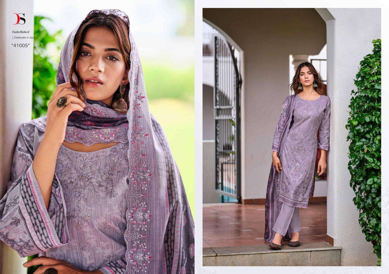 Deepsy Suit Bin Saeed Vol 10 Pure Cotton Embroidered Work Salwar Suit