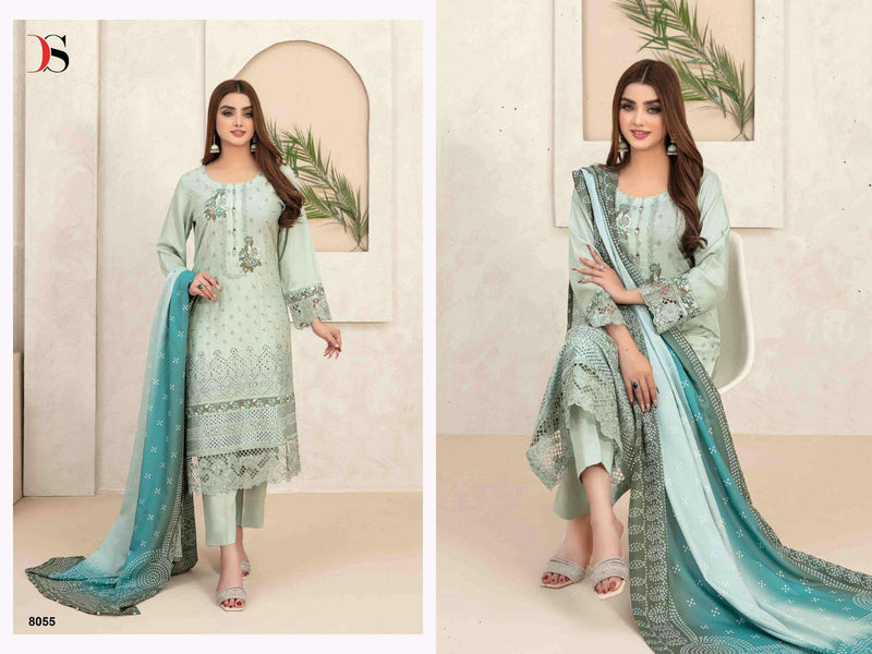 Deepsy Suit Rangrasiya Premium Lawn 25 Pure Cotton Self Embroidered Suit