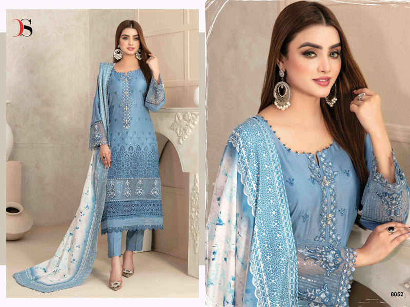 Deepsy Suit Rangrasiya Premium Lawn 25 Pure Cotton Self Embroidered Suit