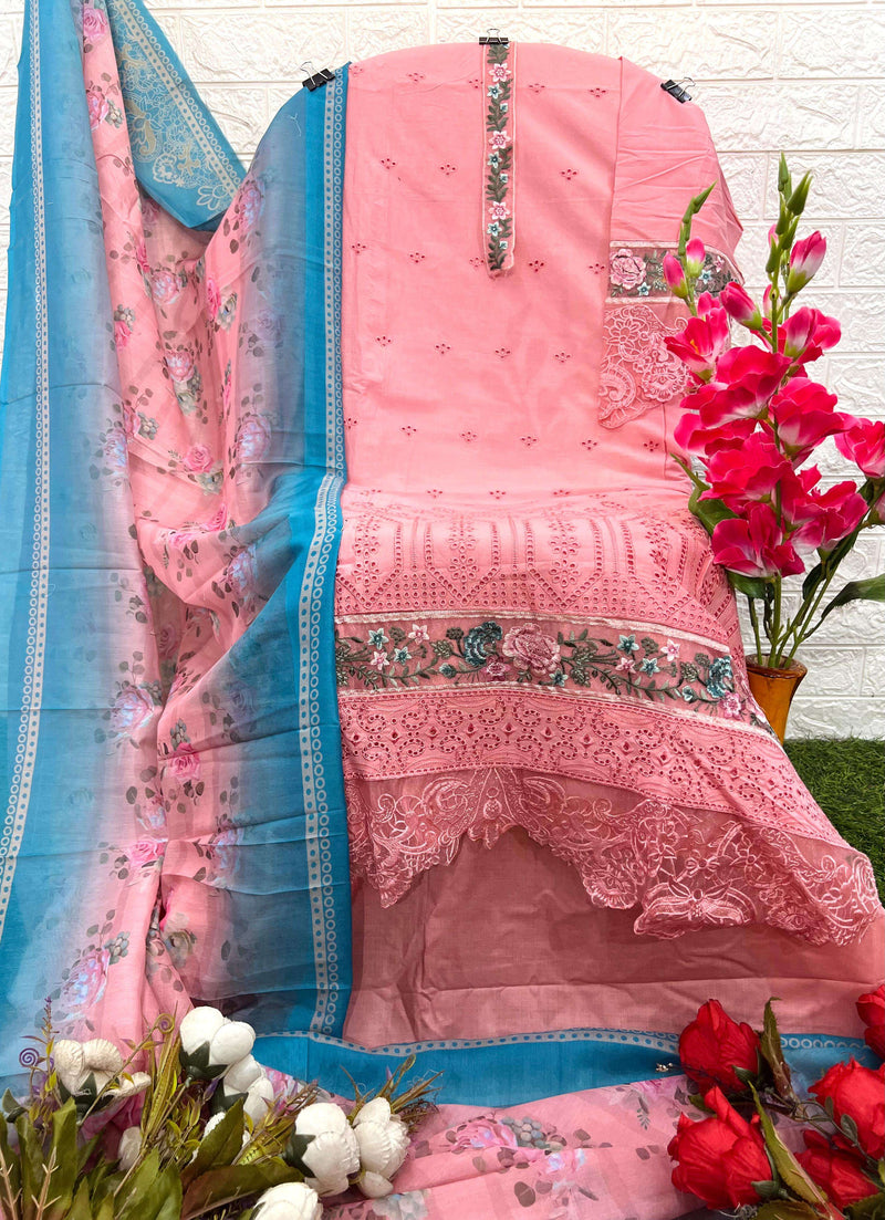 Deepsy Suit Rangrasiya Premium Lawn 25 Pure Cotton Self Embroidered Suit