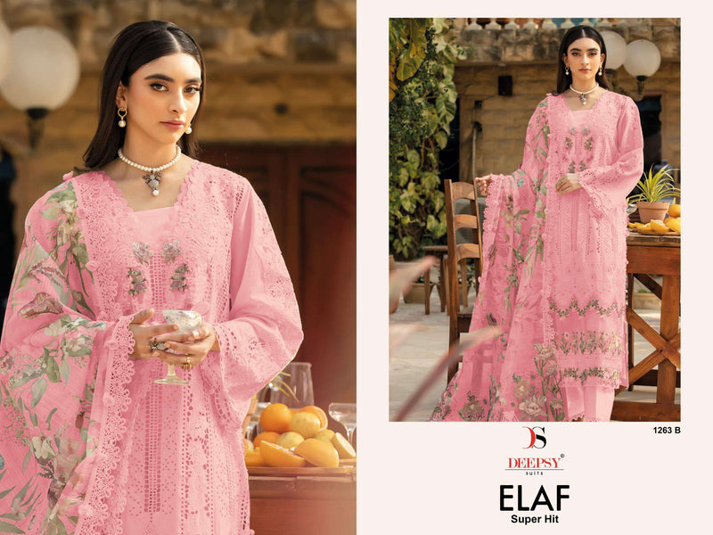 Deepsy Suits Elaf Super Hit 1263 Pure Cotton Self Embroidered Pakistani Suit