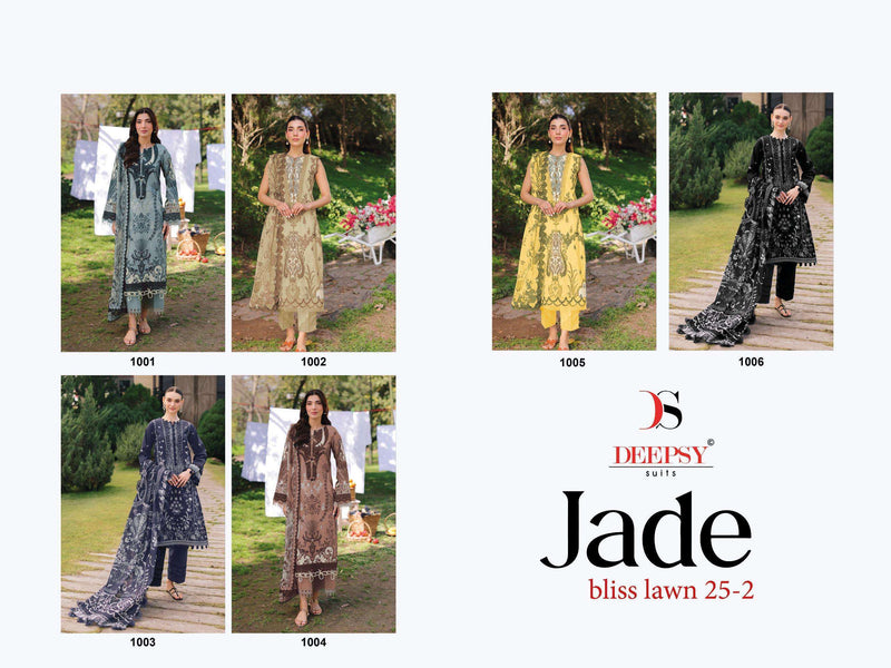 Deepsy Suits Jade Bliss 25 Vol 2 Pure Cotton Embroidered Work Pakistani Suit