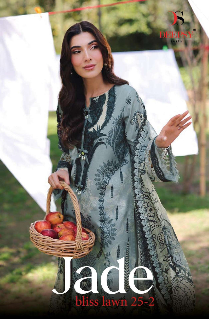 Deepsy Suits Jade Bliss 25 Vol 2 Pure Cotton Embroidered Work Pakistani Suit