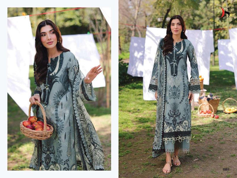 Deepsy Suits Jade Bliss 25 Vol 2 Pure Cotton Embroidered Work Pakistani Suit