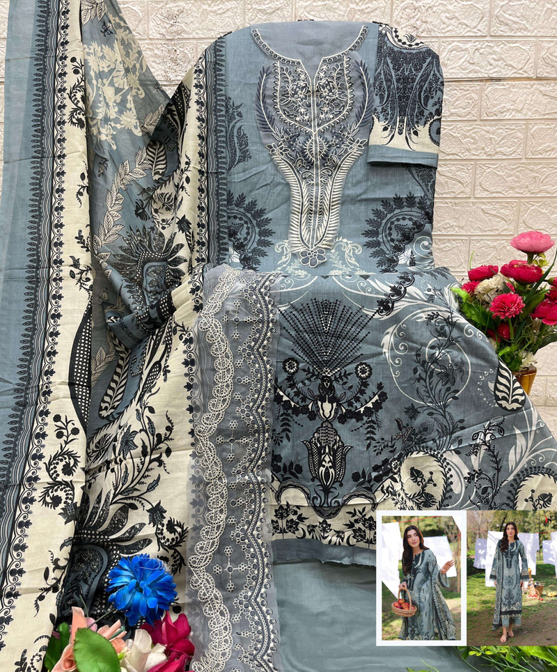 Deepsy Suits Jade Bliss 25 Vol 2 Pure Cotton Embroidered Work Pakistani Suit