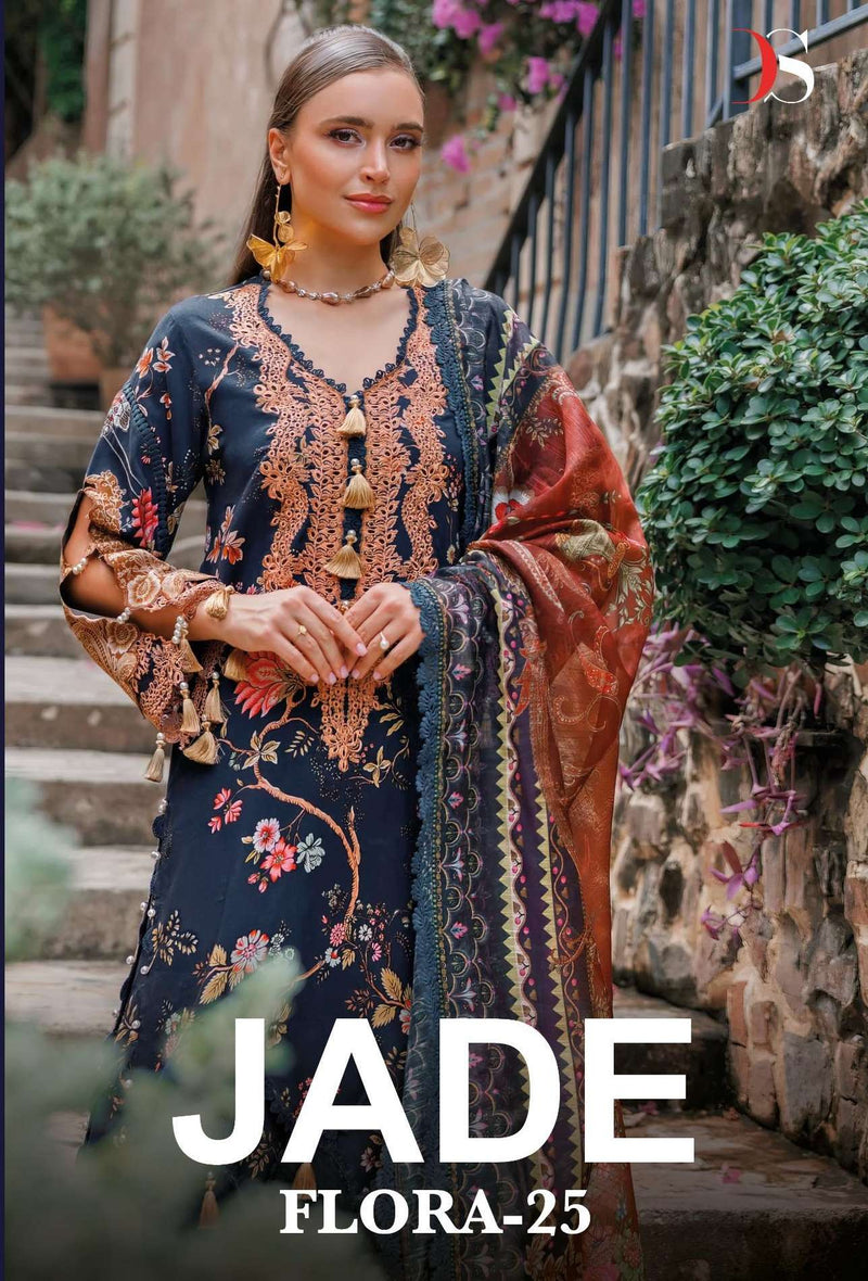 Deepsy Suits Jade Flora 25 Viscose Rayon Self Embroidered Salwar Kameez