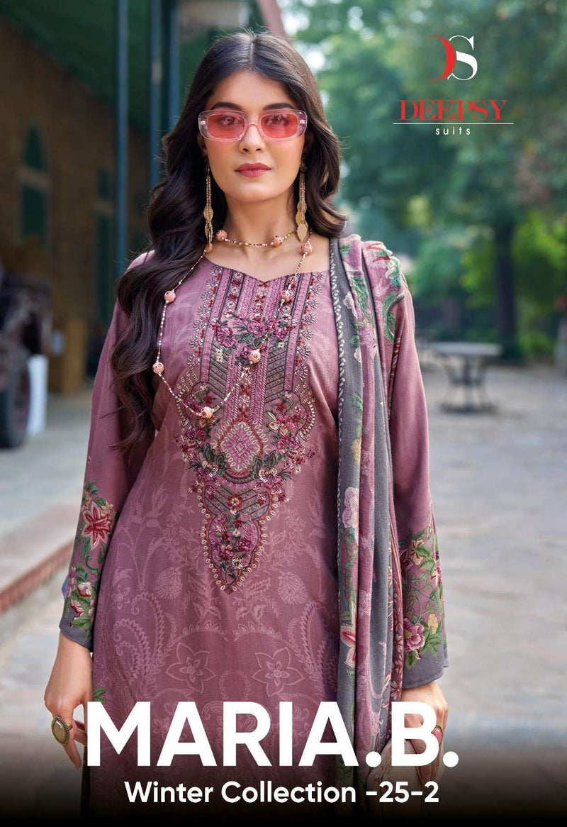 Deepsy Suits Maria B Winter Collection 25 Vol 2 Pashmina Embroidered Designer Suits