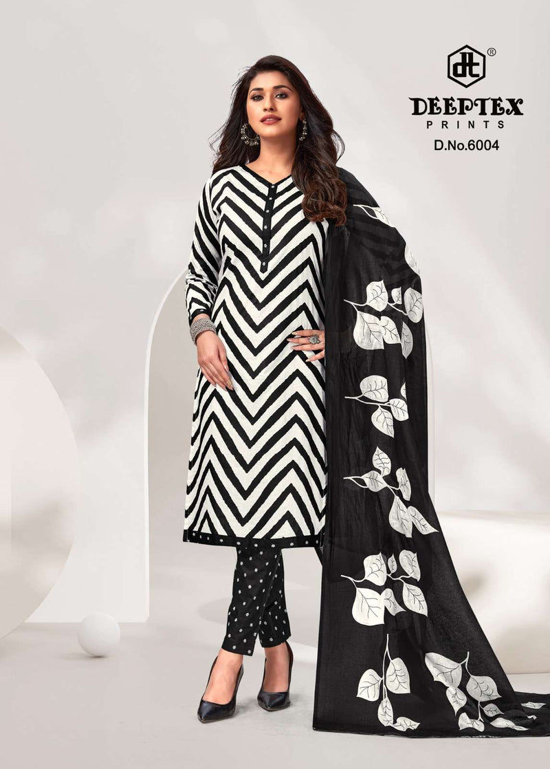 Deeptex Prints Aaliza Black & White Special Cotton Printed Salwar Suit